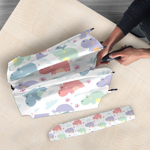 Hippopotamus Pattern Print Design 03 Umbrella