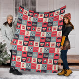 British Pattern Print Design 05 Premium Blanket