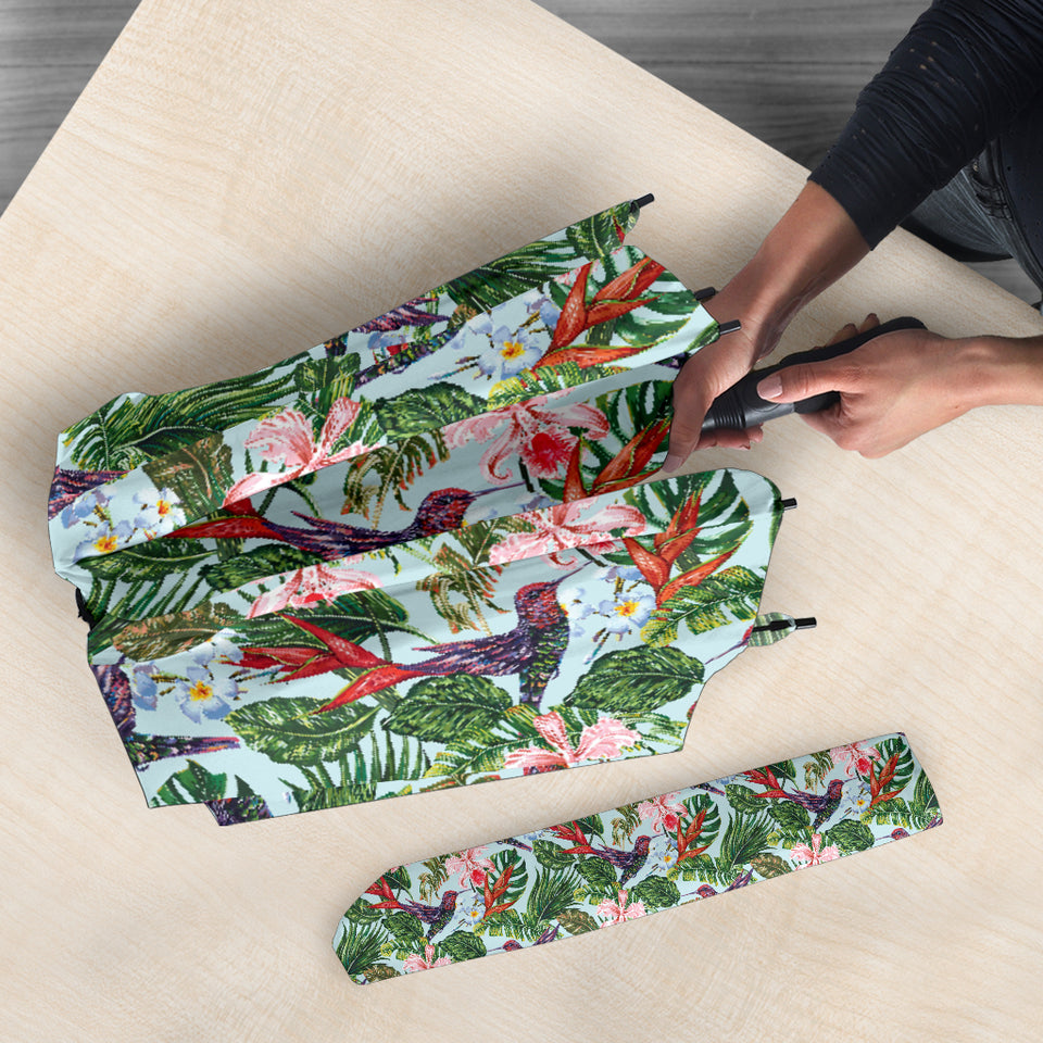 Hummingbird Pattern Print Design 05 Umbrella