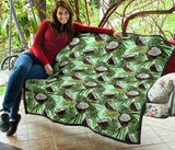 Coconut Pattern Print Design 02 Premium Quilt