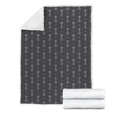 Engine Piston Black Background Pattern Print Design 02 Premium Blanket