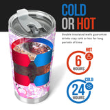 Pink Flamingo Flower Pattern Tumbler