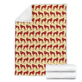Greyhound Pattern Print Design 04 Premium Blanket
