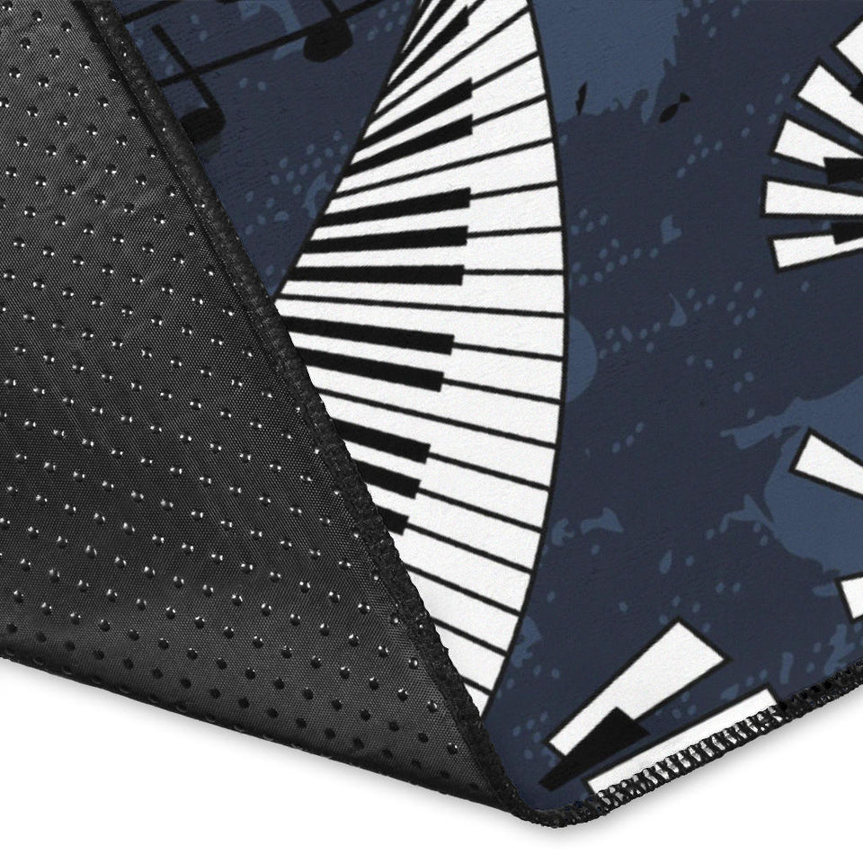 Piano Pattern Print Design 02 Area Rug