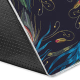 Beautiful Peacock Feather Pattern Area Rug