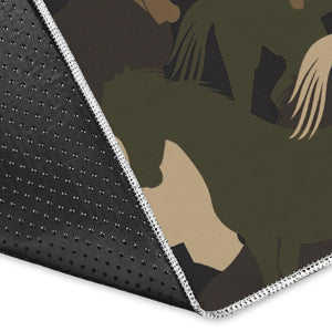 Horse Camouflage Pattern Area Rug