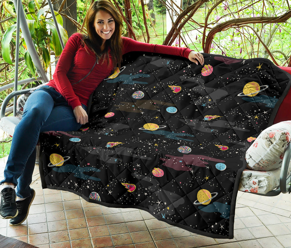 Space Pattern Premium Quilt