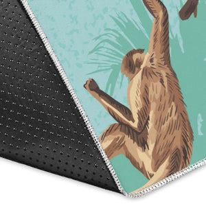 Monkey Palm Tree Background Area Rug