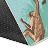 Monkey Palm Tree Background Area Rug