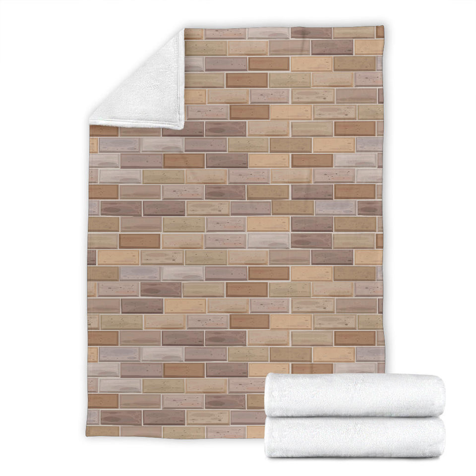 Brick Printed Pattern Print Design 01 Premium Blanket