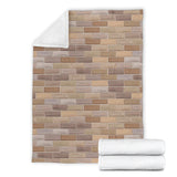 Brick Printed Pattern Print Design 01 Premium Blanket