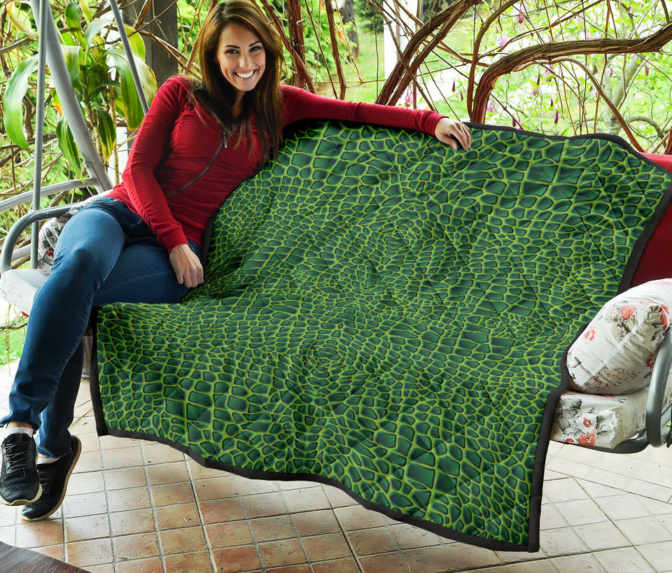 Crocodile Skin Printed Premium Quilt
