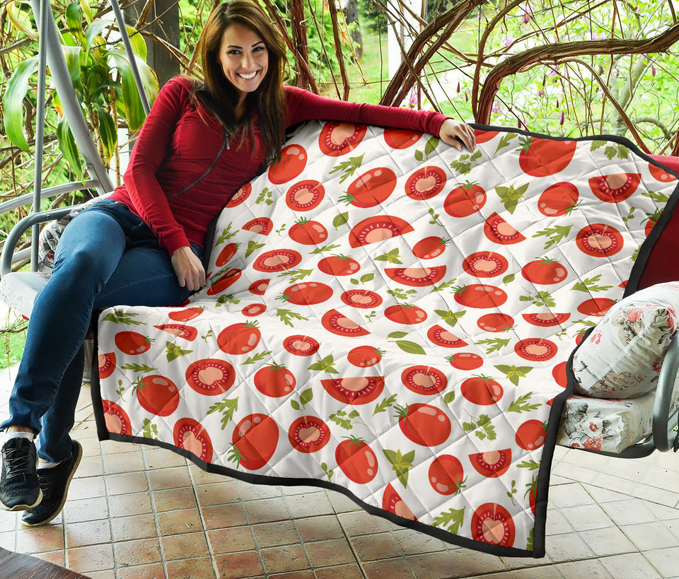 Tomato Pattern Premium Quilt