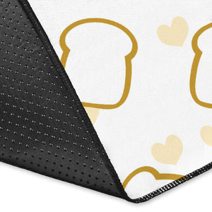 Bread Toast Pattern Print Design 01 Area Rug