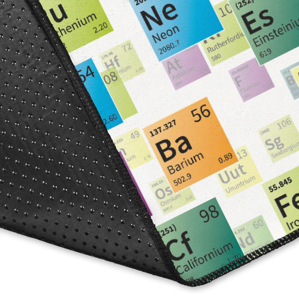 Chemistry Periodic Table Pattern Print Design 05 Area Rug