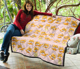 Cute Shiba Inu Dog Pattern  Premium Quilt
