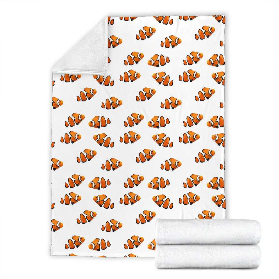 Clown Fish Pattern Print Design 03 Premium Blanket