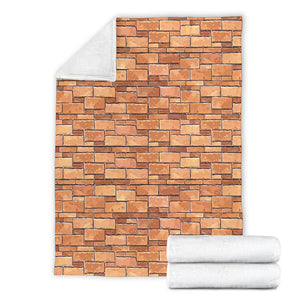 Brick Printed Pattern Print Design 04 Premium Blanket