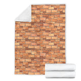 Brick Printed Pattern Print Design 04 Premium Blanket