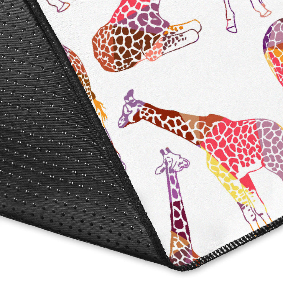 Giraffe Pattern Print Design 02 Area Rug