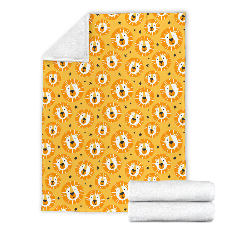 Lion Pattern Print Design 03 Premium Blanket