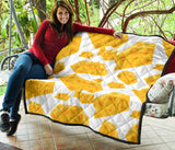 Cheese Slice Pattern Premium Quilt