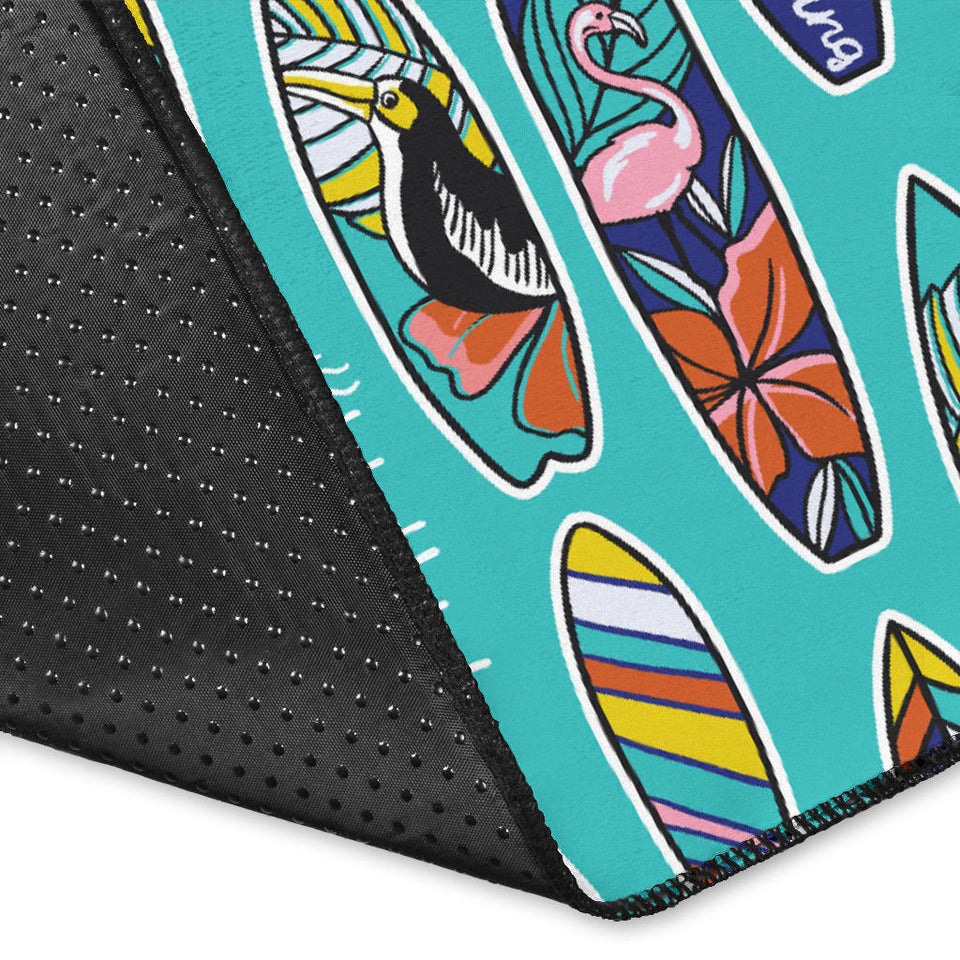 Surfboard Pattern Print Design 05 Area Rug