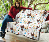 Cute Chihuahua Dog Pattern Premium Quilt