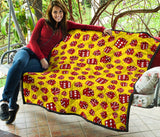 Dice Pattern Print Design 04 Premium Quilt