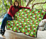 Ladybug Pattern Print Design 01 Premium Quilt