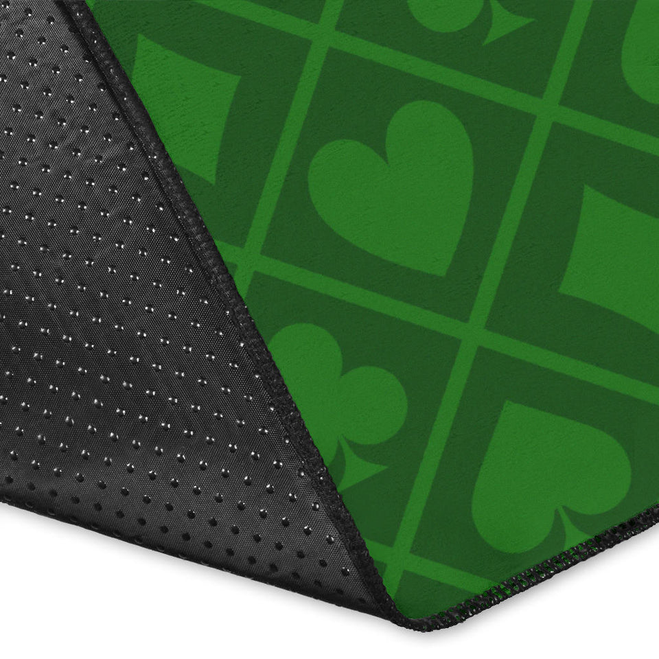 Casino Cards Suits Pattern Print Design 04 Area Rug