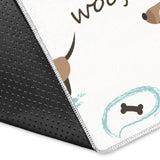 Cute Dachshund Bone Pattern Area Rug
