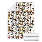 Giraffe Pattern Print Design 05 Premium Blanket