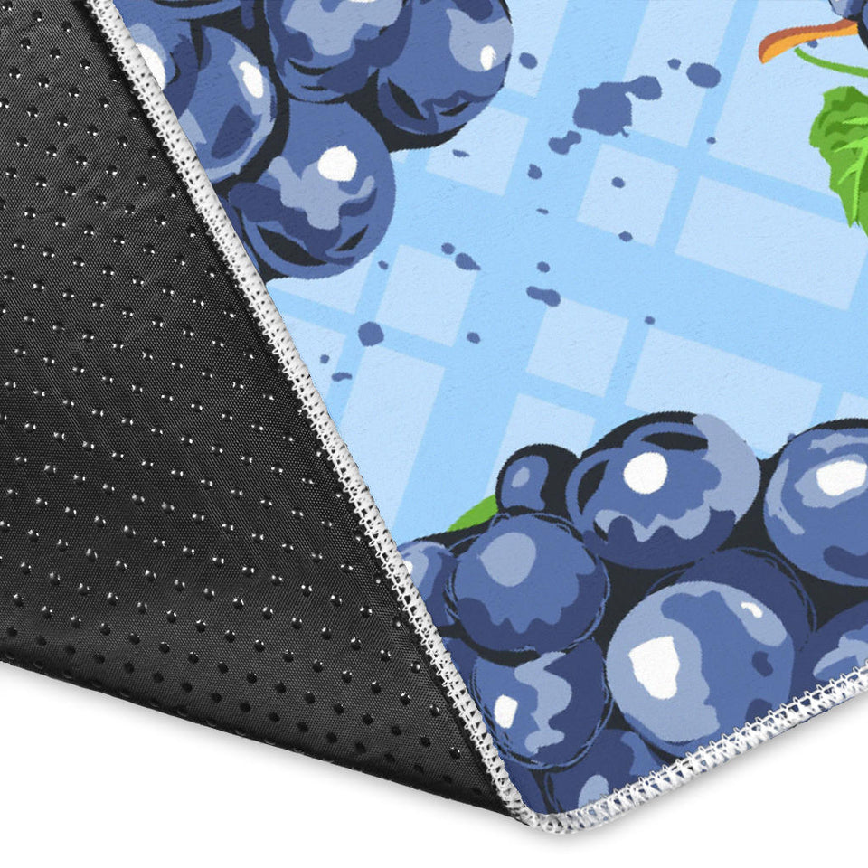 Watercolor Grape Pattern Area Rug