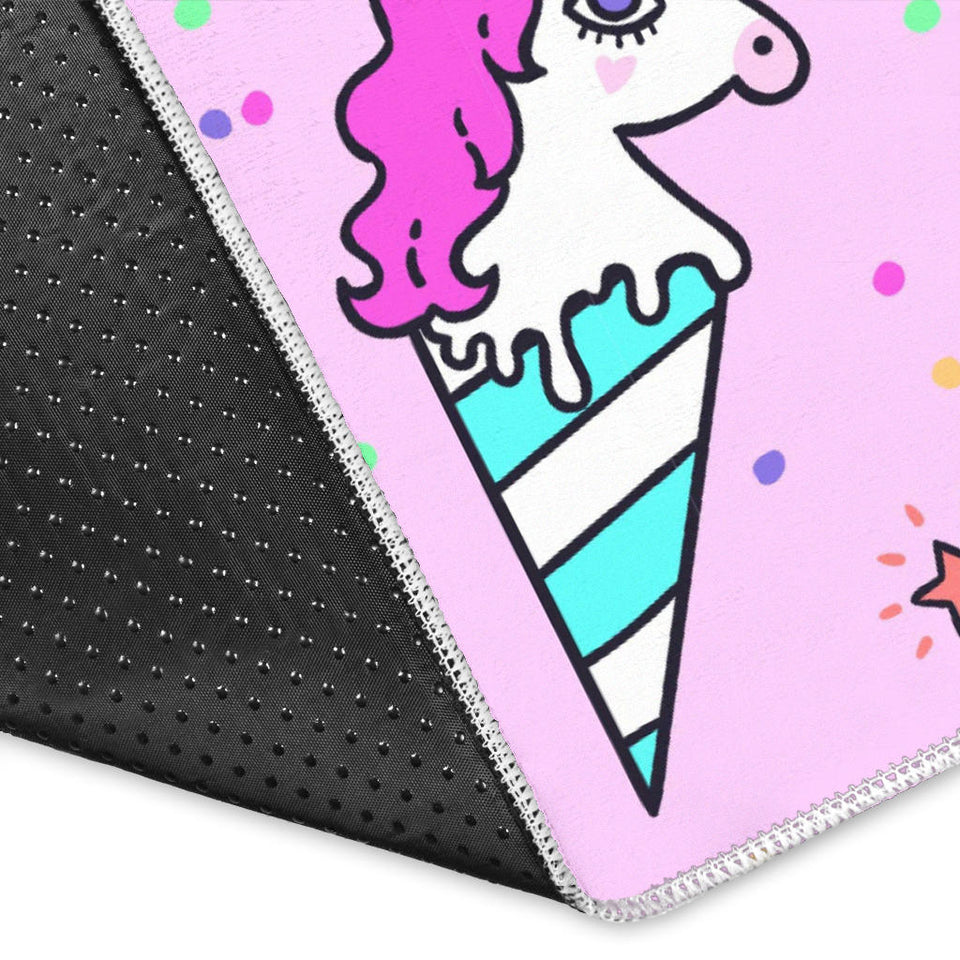 Cute Ice Cream Cone Animal Pattern Area Rug