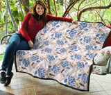 Cute Peacock Pattern Premium Quilt