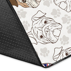 English Bulldog Pattern Print Design 01 Area Rug