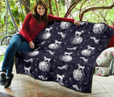 Chihuahua Space Helmet. Astronaut Pattern Premium Quilt