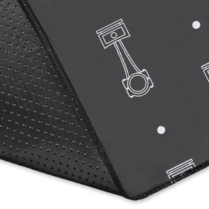 Engine Piston Black Background Pattern Print Design 02 Area Rug