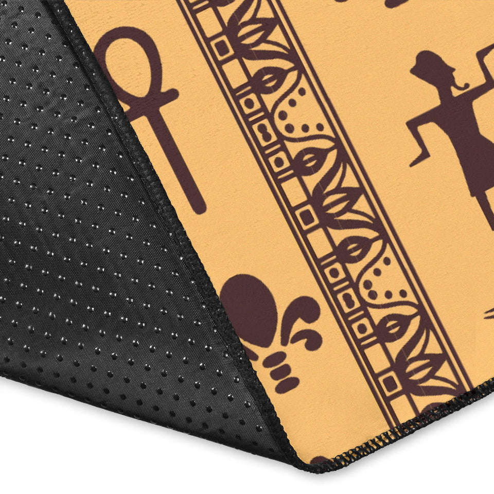 Egypt Hieroglyphics Pattern Print Design 02 Area Rug