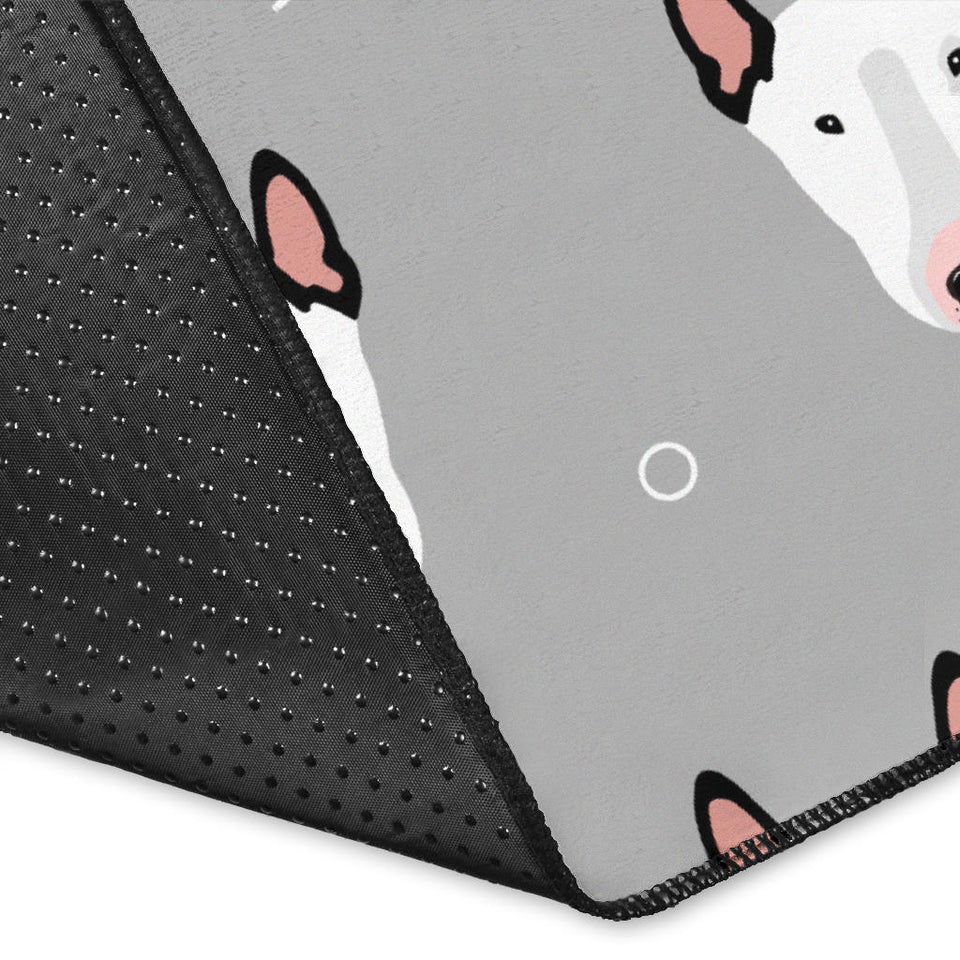 Bull Terrier Pattern Print Design 05 Area Rug