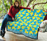 Duck Toy Pattern Print Design 04 Premium Quilt