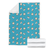 Jack Russel Pattern Print Design 03 Premium Blanket
