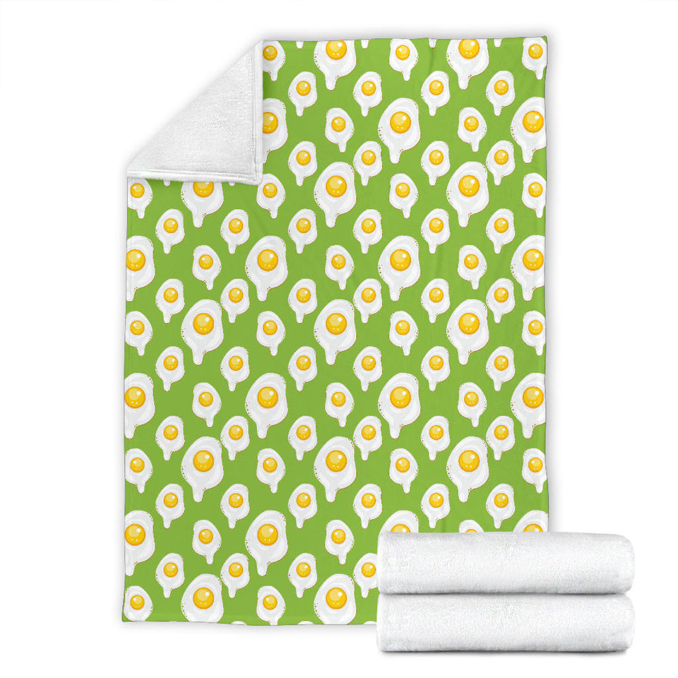 Fried Eggs Pattern Print Design 01 Premium Blanket