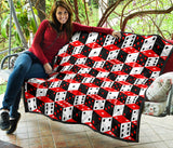 Dice Pattern Print Design 02 Premium Quilt