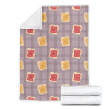 Bread Toast Pattern Print Design 05 Premium Blanket