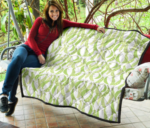 Green Peas Pattern Print Design 03 Premium Quilt
