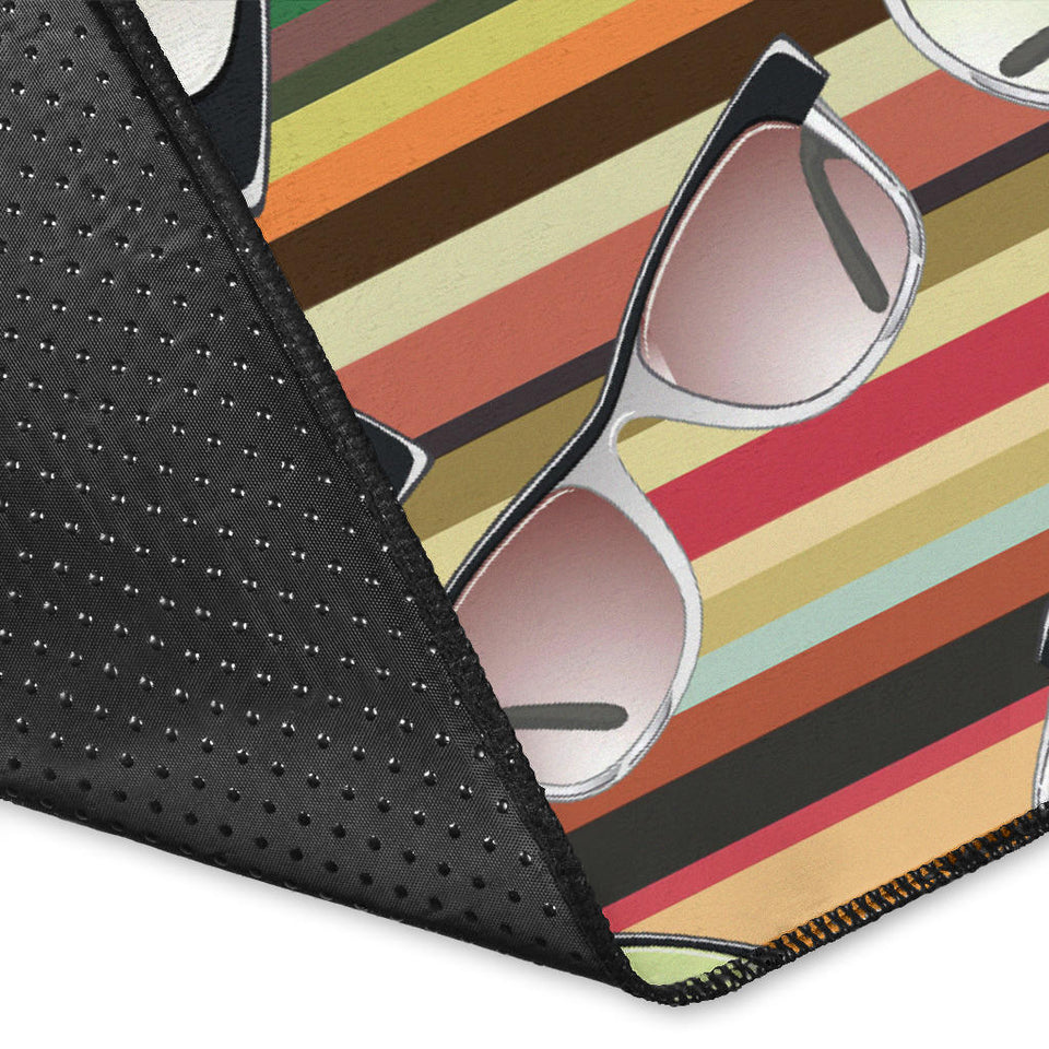 Sun Glasses Pattern Print Design 02 Area Rug