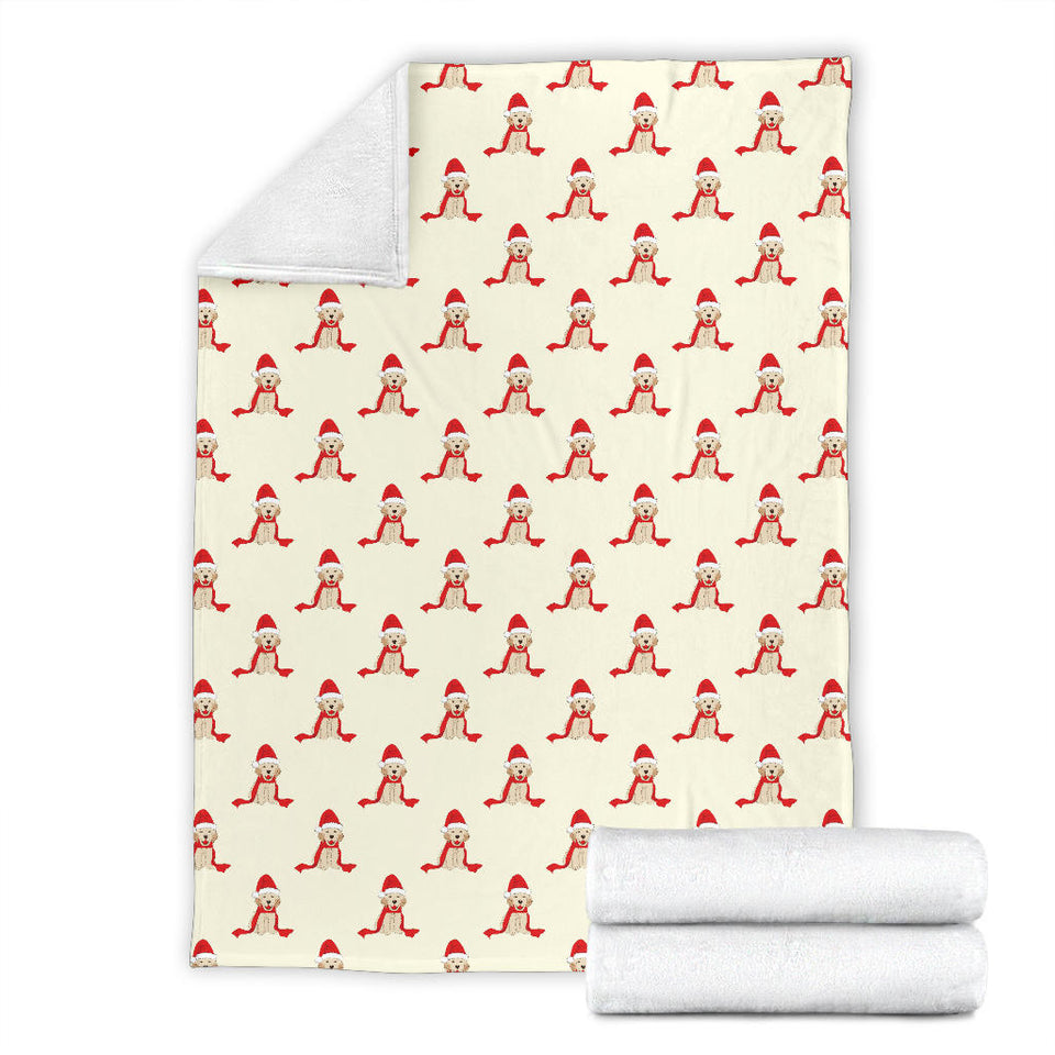 Golden Retriever Pattern Print Design 01 Premium Blanket