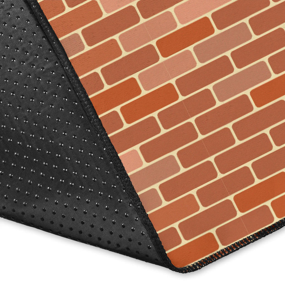 Brick Printed Pattern Print Design 02 Area Rug